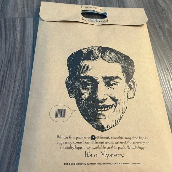 Trader Joe's Tan Mystery Pack Bag - Picture 2 of 2